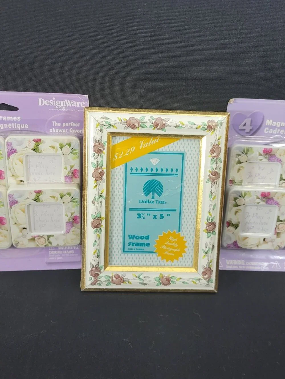 Vintage Wedding Bridal Floral Photo Frames Lot 9 DesignWare Magnetic NOS